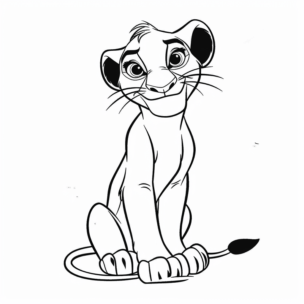 Nala Cub Sitting Calmly