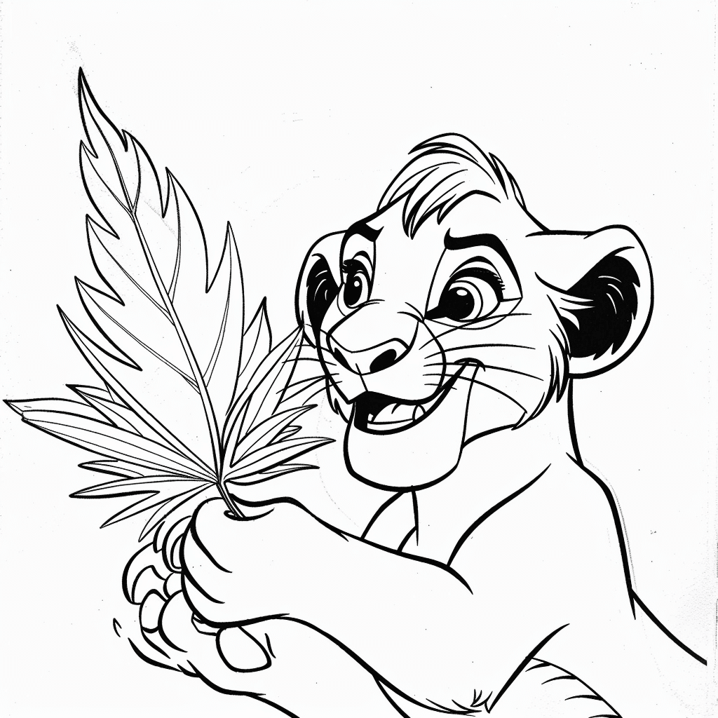 Nala Playing with Leaf