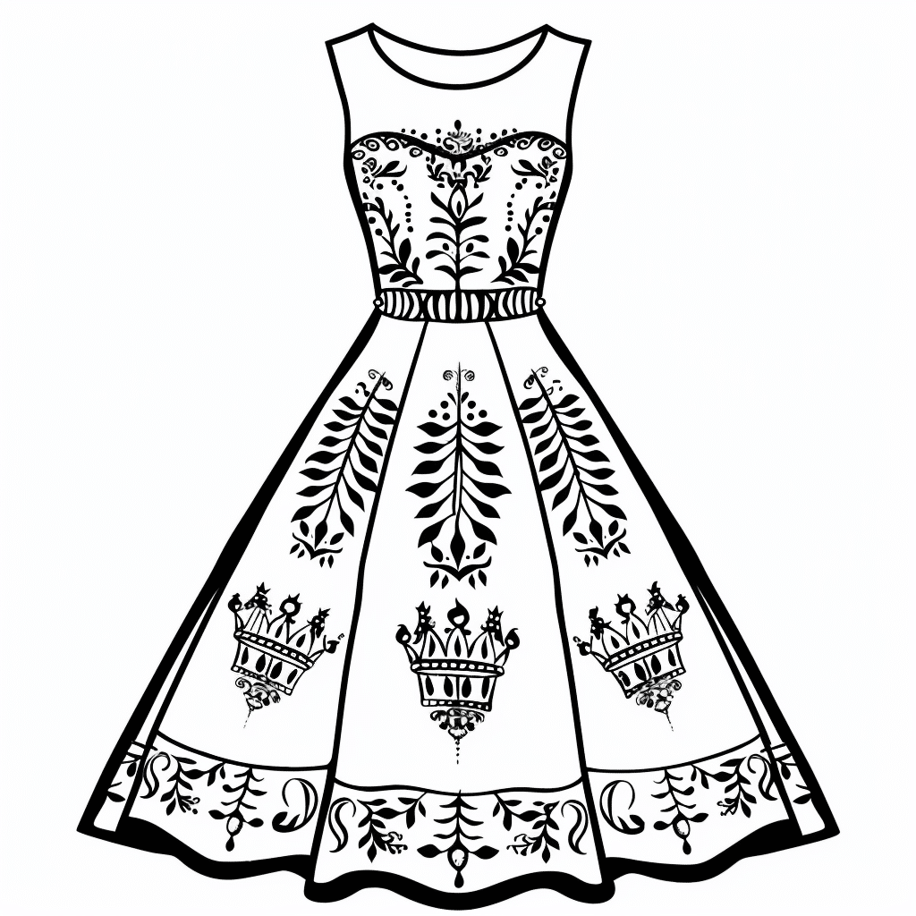 Royal Crown Dress Design