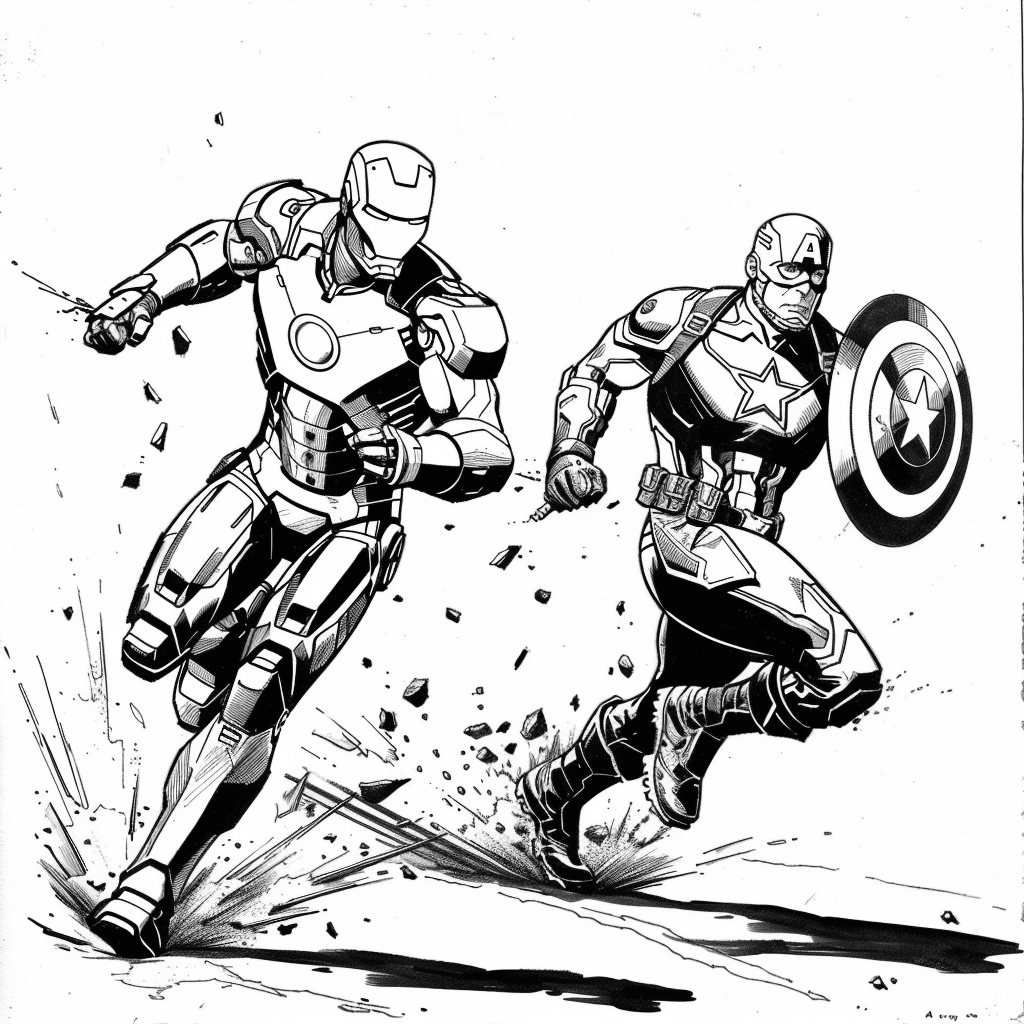 Running Toward Battle - Iron Man
