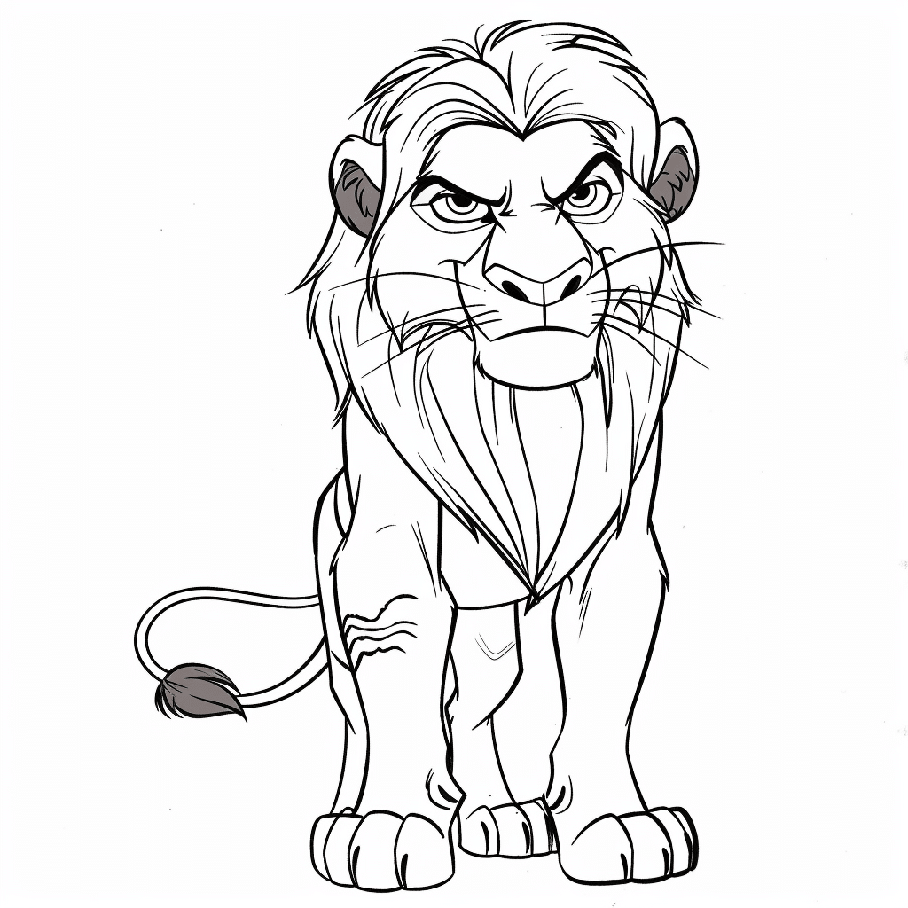 Scar Standing with Intense Gaze