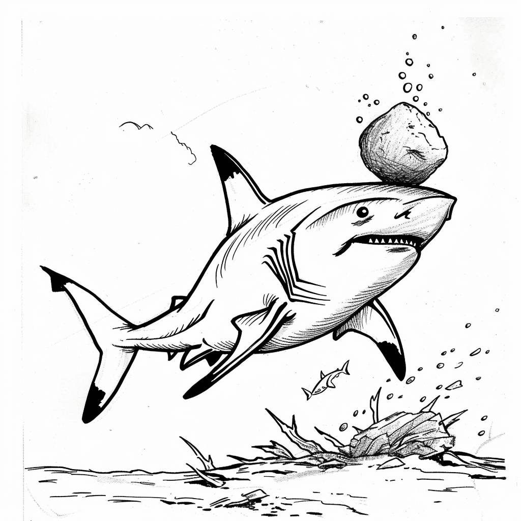 Shark Balancing Pebble