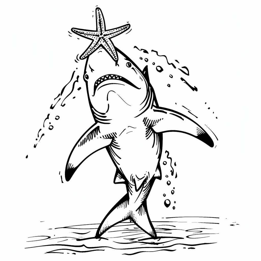 Shark Balancing Starfish