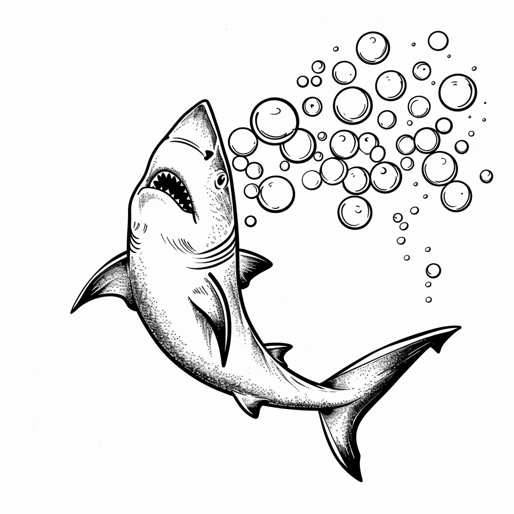 Shark Blowing Bubbles