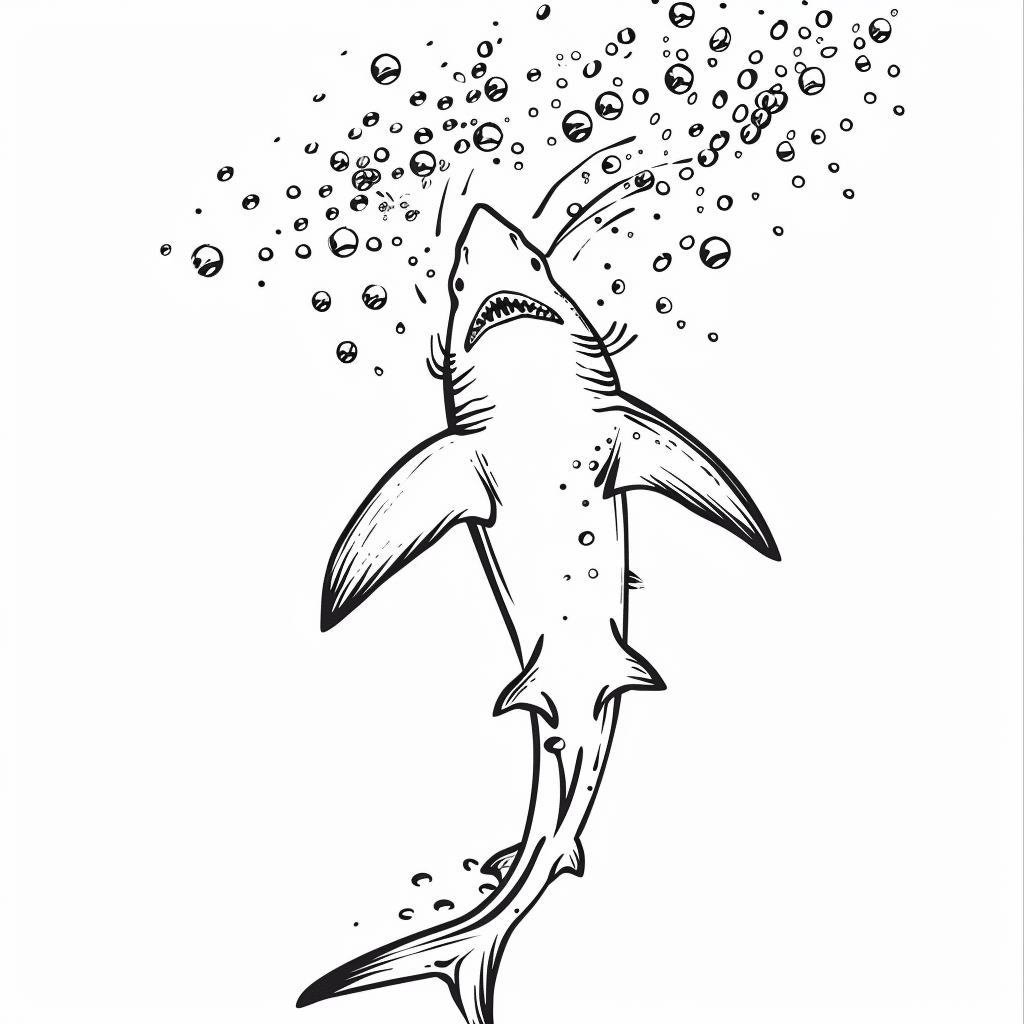 Shark Chasing Bubbles