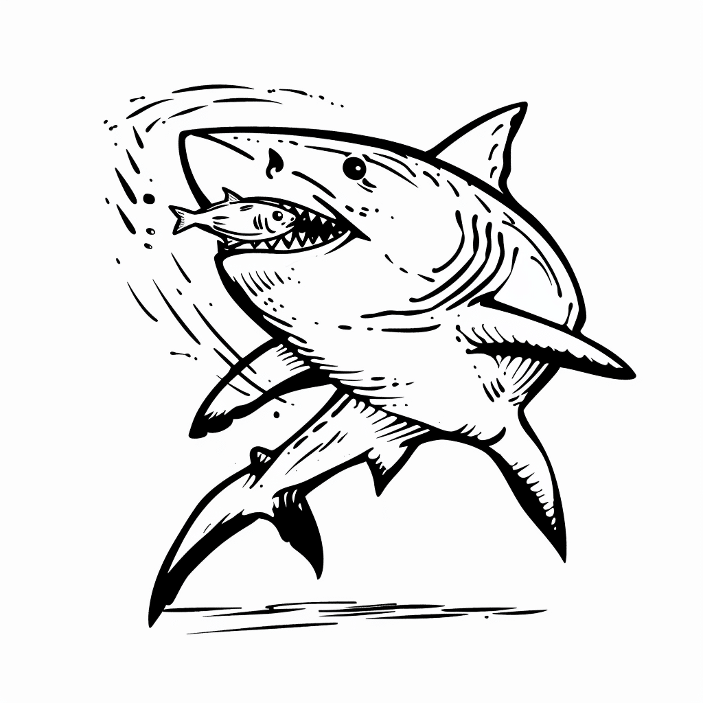 Shark Eating Snack