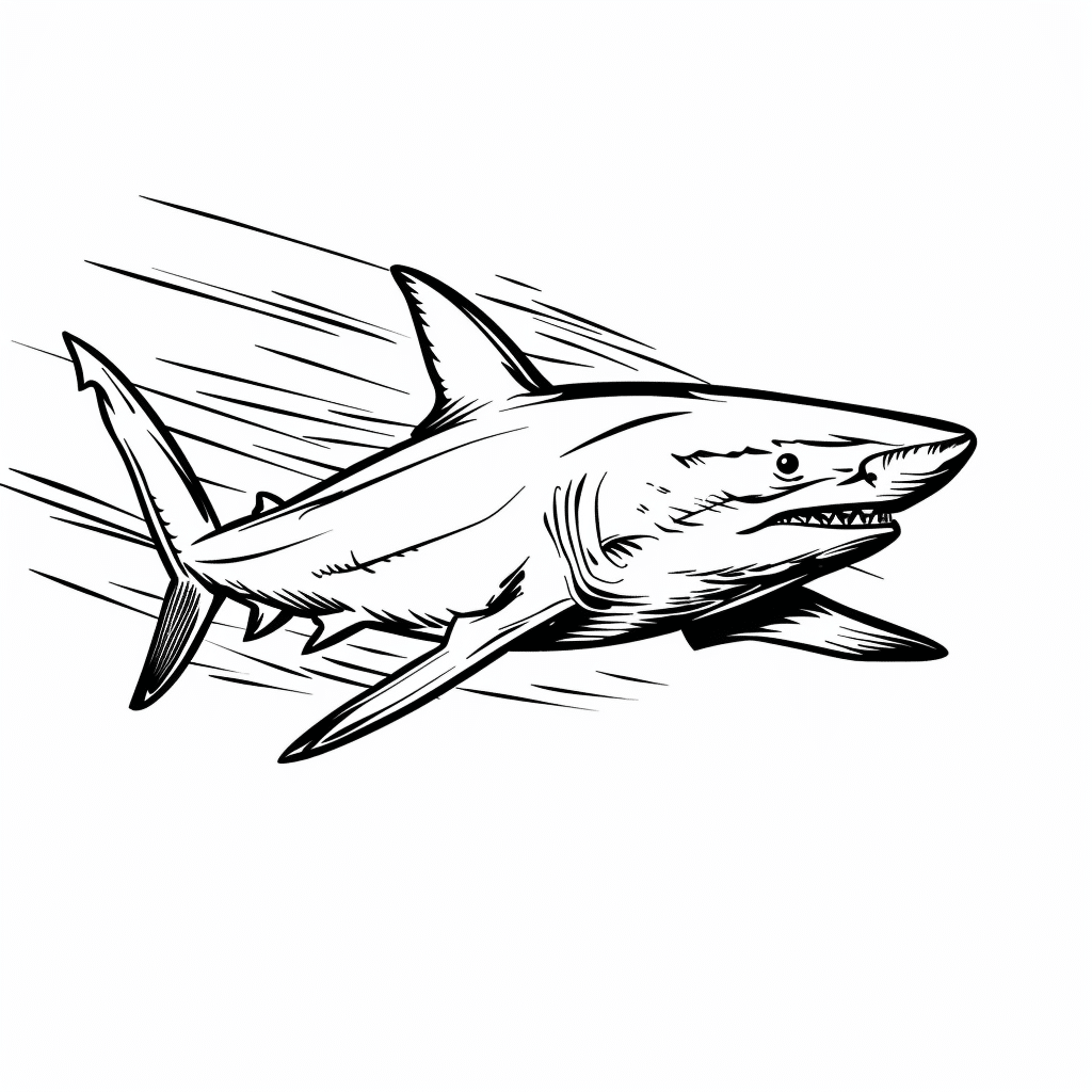 Shark Gliding Smoothly