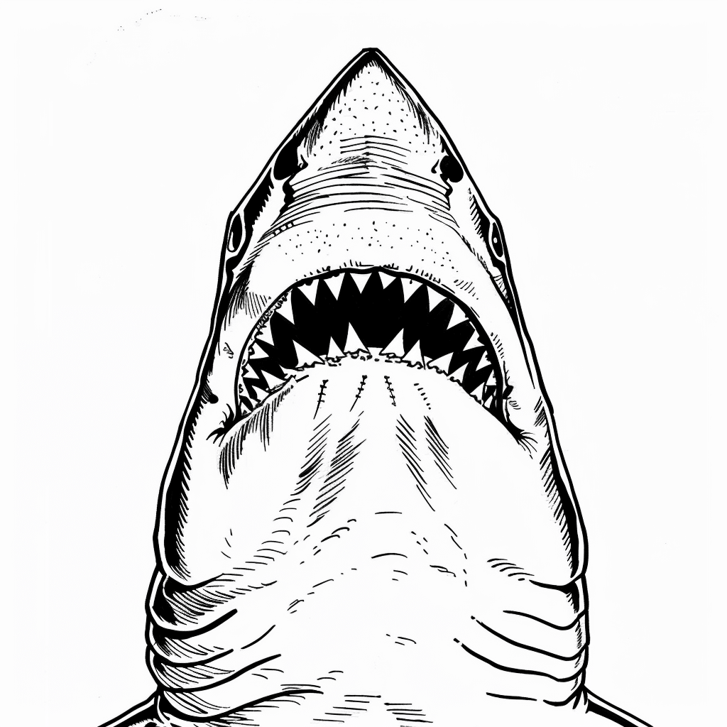 Shark Peeking From Below