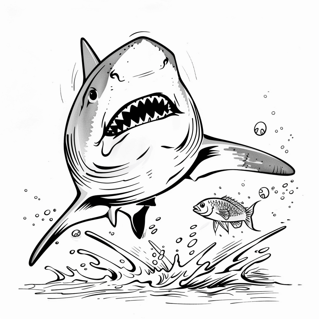Shark Playfully Bumping Fish