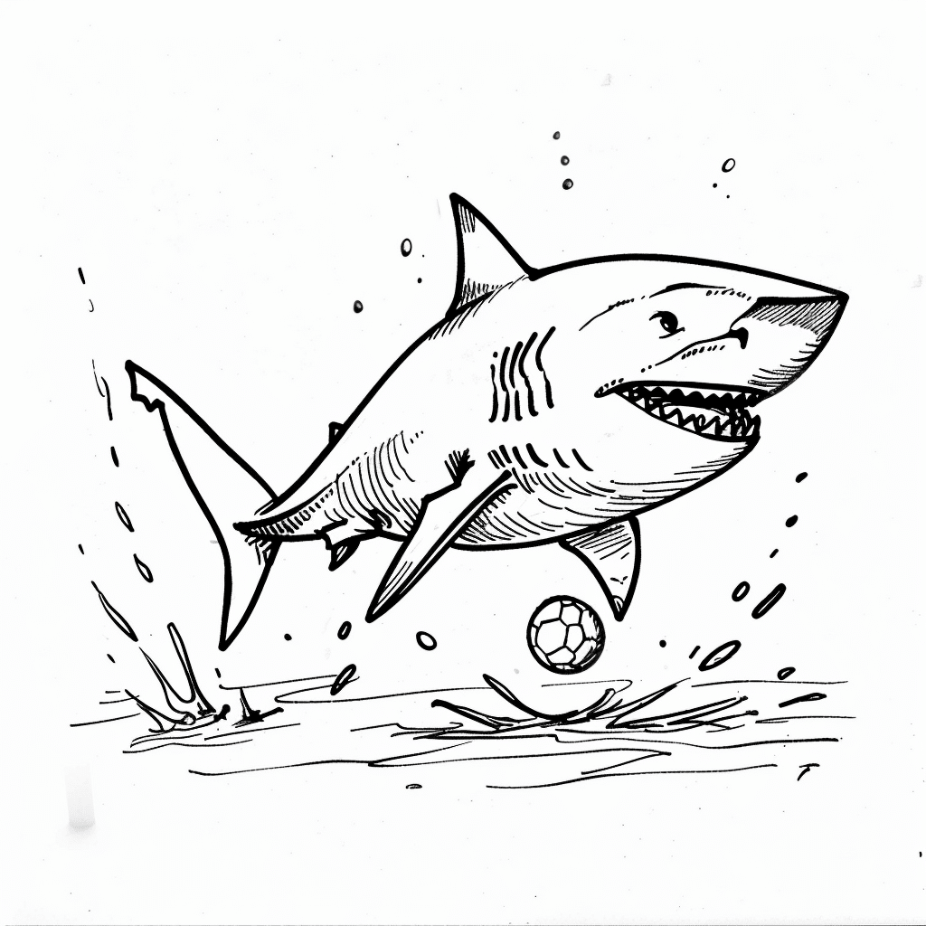 Shark Playing Ball