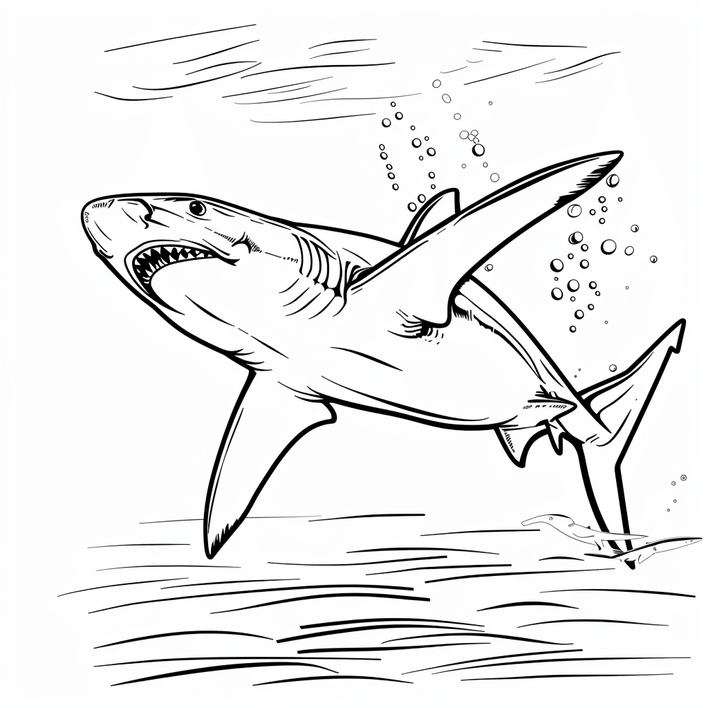 Shark Sliding Underwater