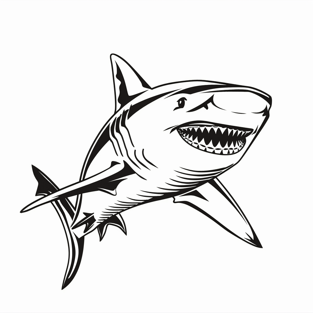 Shark Smiling Wide