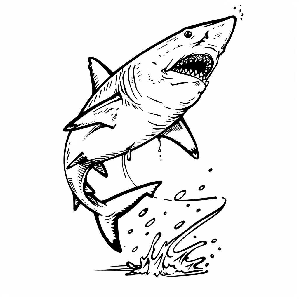 Shark Twisting Mid-Air Jump