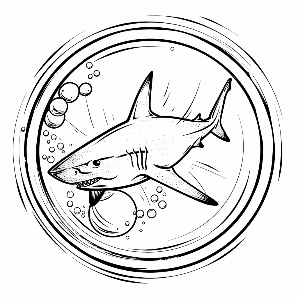 Shark with Bubble Ring