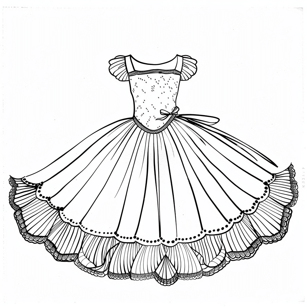 Shell Pattern Princess Dress