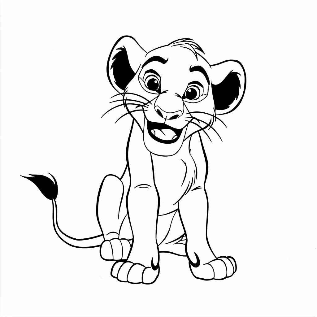 Simba Cub Smiling Brightly