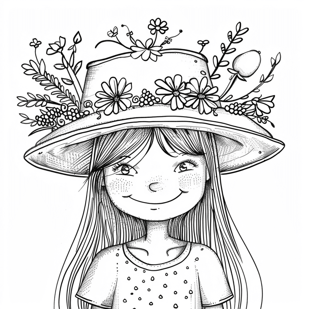 Spring Hat Girl Smile