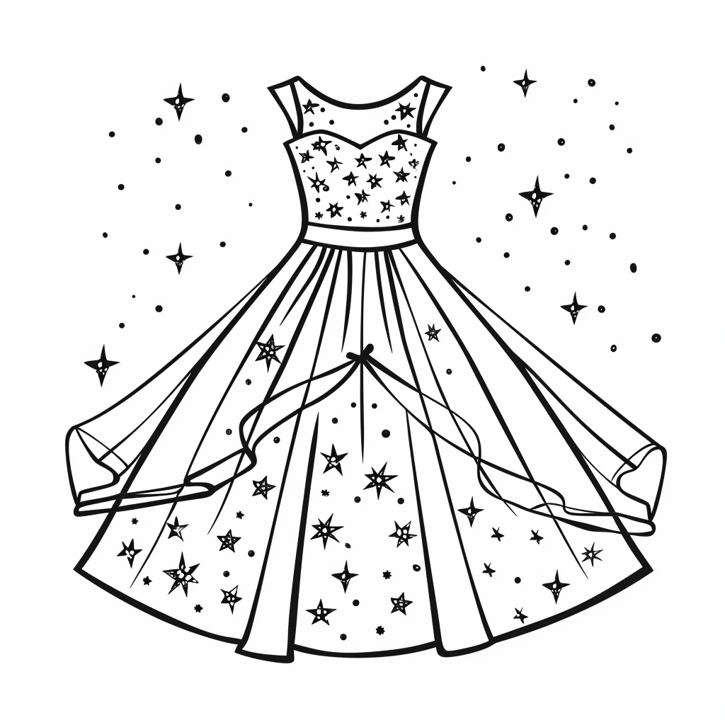 Star Pattern Dress