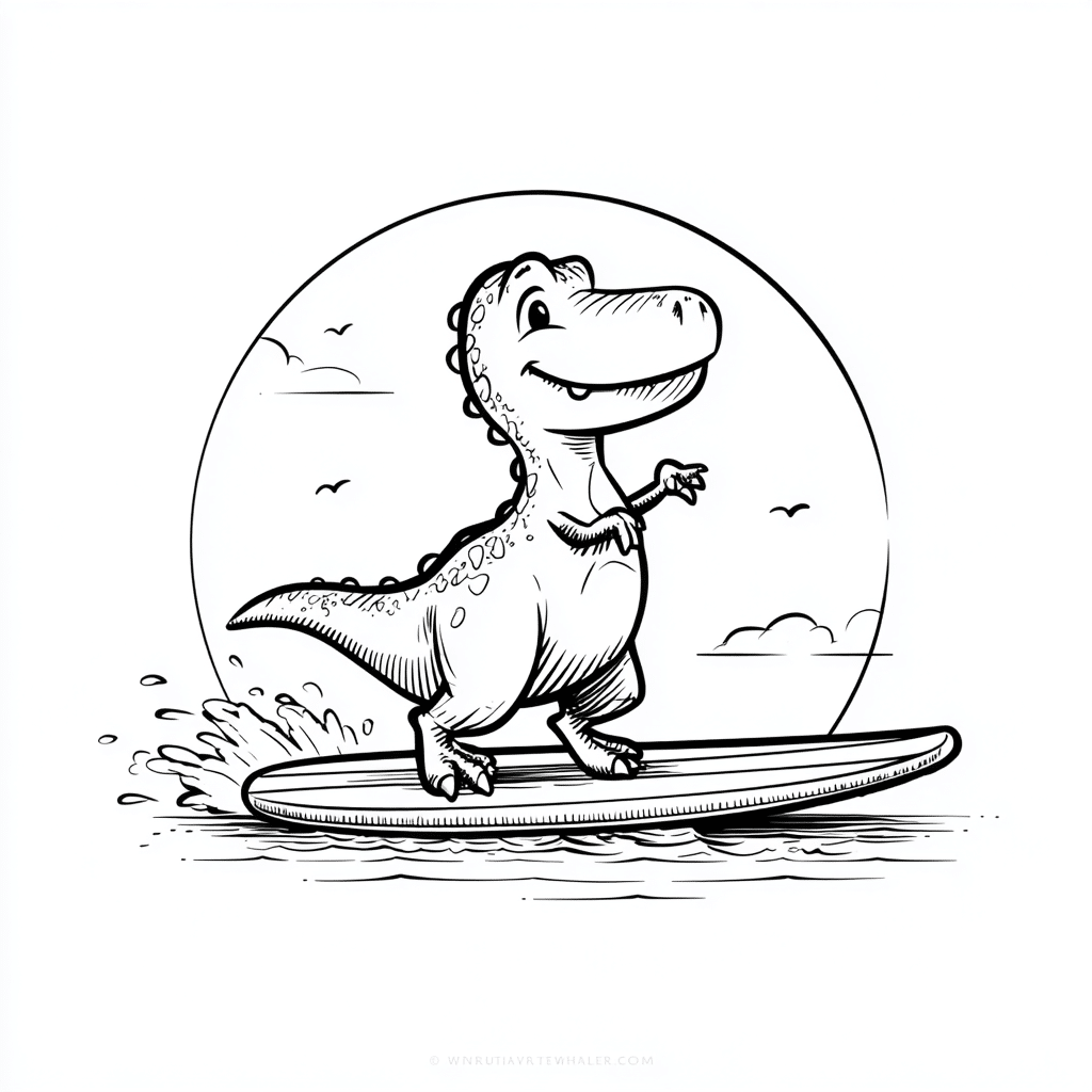 Surfing Dino