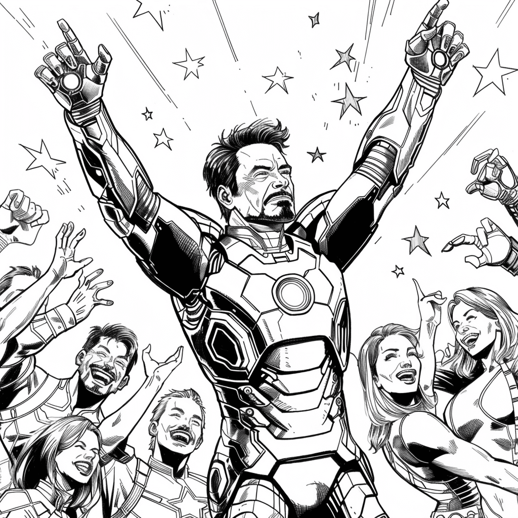 Team Celebration Pose - Iron Man