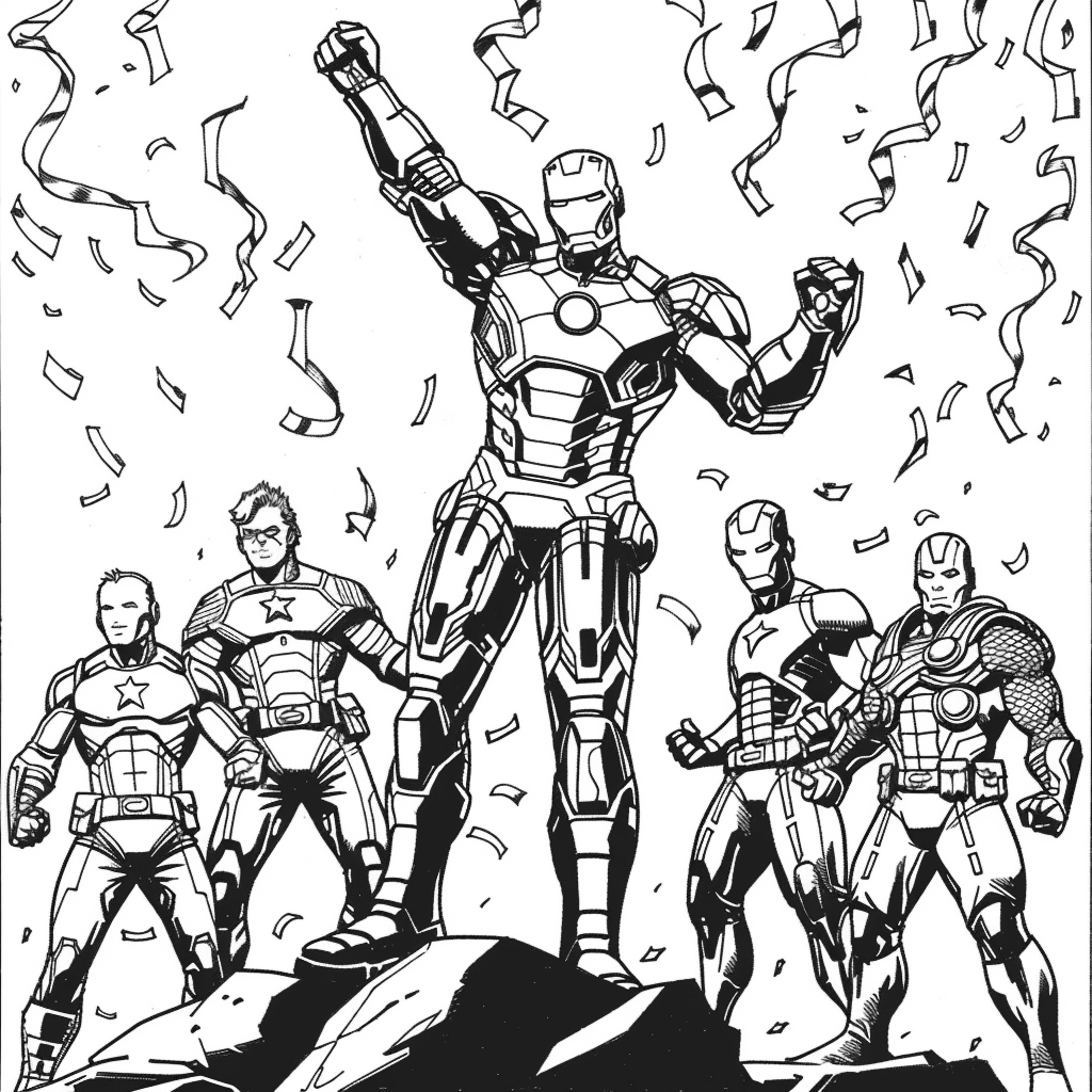 Team Victory Pose - Iron Man