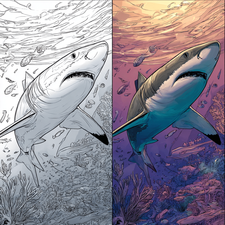 shark coloring pages
