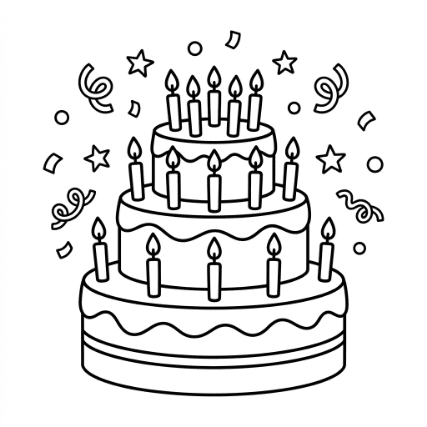 CELEBRATING CAKE DOODLE
