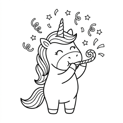 CELEBRATING UNICORN DOODLE