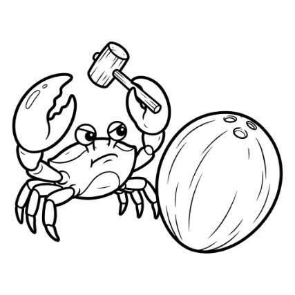CRAB WITH A COCONUT