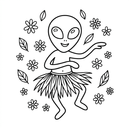 DANCING ALIEN DOODLE
