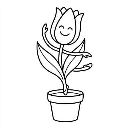 DANCING FLOWER DOODLE