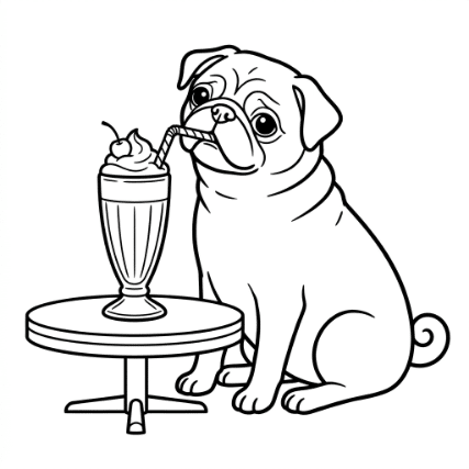DRINKING A MILKSHAKE