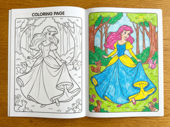 Disney princess coloring pages