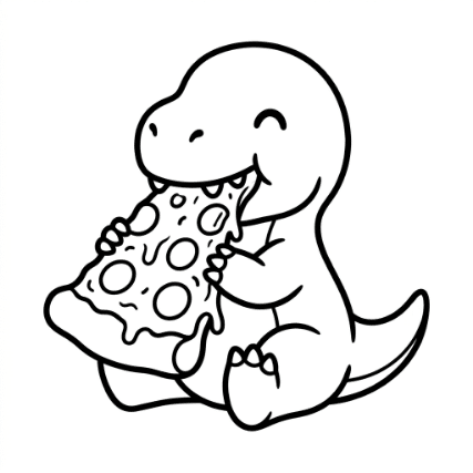 EATING DINOSAUR DOODLE