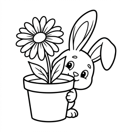 HIDING BUNNY DOODLE