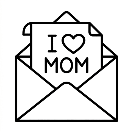 I Heart Mom Envelope