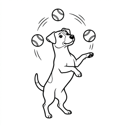 JUGGLING DOG