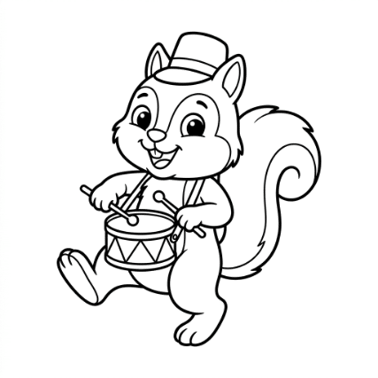MARCHING SQUIRREL DOODLE