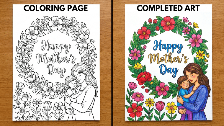 Mother’s Day Coloring Pages