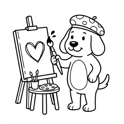 PAINTING DOG DOODLE