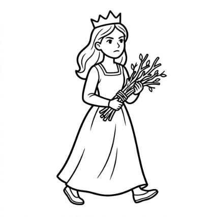 PRINCESS GATHERING FIREWOOD