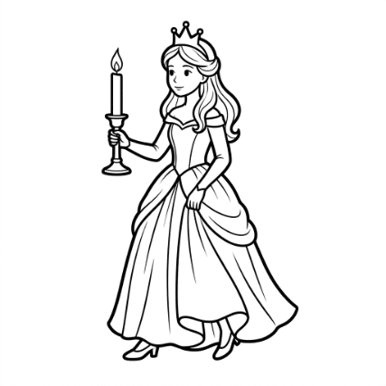 PRINCESS HOLDING A CANDLE