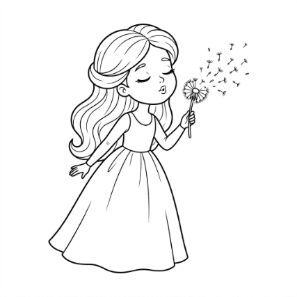 PRINCESS MAKING A WISH