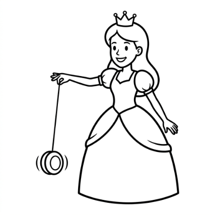 PRINCESS PLAYING WITH A YO-YO