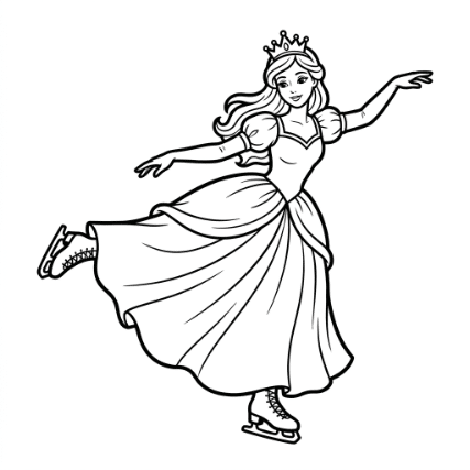 PRINCESS SKATING ON ICE