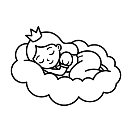 PRINCESS SLEEPING ON A CLOUD