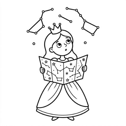 PRINCESS STARGAZING WITH MAP