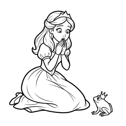 PRINCESS SURPRISED BY A FROG