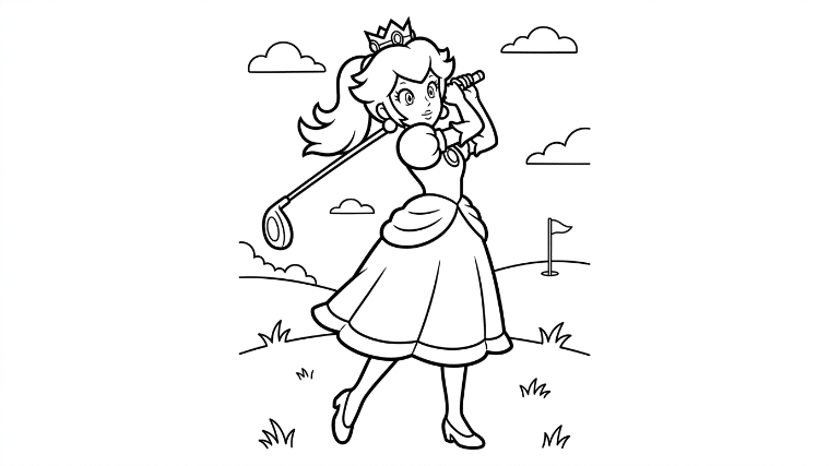 Peach stands sidewaysPeach stands sideways