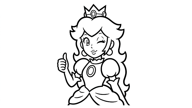 Princess Peach gives